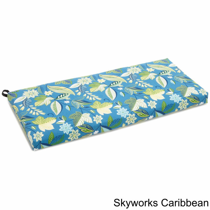 Outdoor 3.5'' Bench Seat Cushion, Skyworks Caribbean, 3.5" H x 45" W x 19" D
