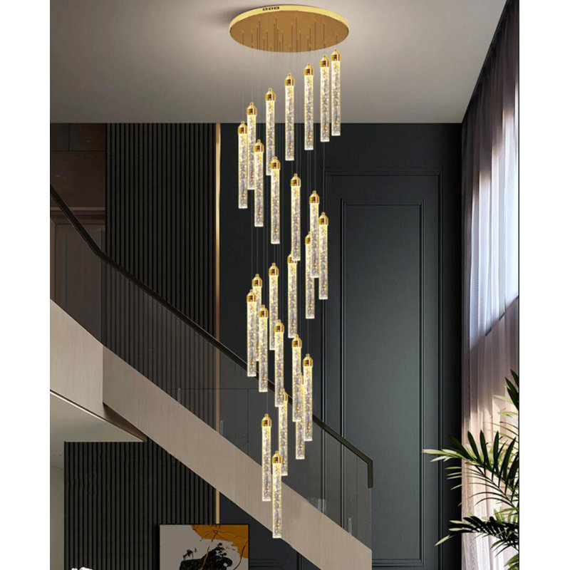 Lustres en cristal 20 lumières, Or