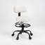 Chaise de dessin ergonomique avec dossier, tabouret de bureau pivotant à roulettes avec repose-pieds réglable - Blanc/2 pièces-273369680-274005016