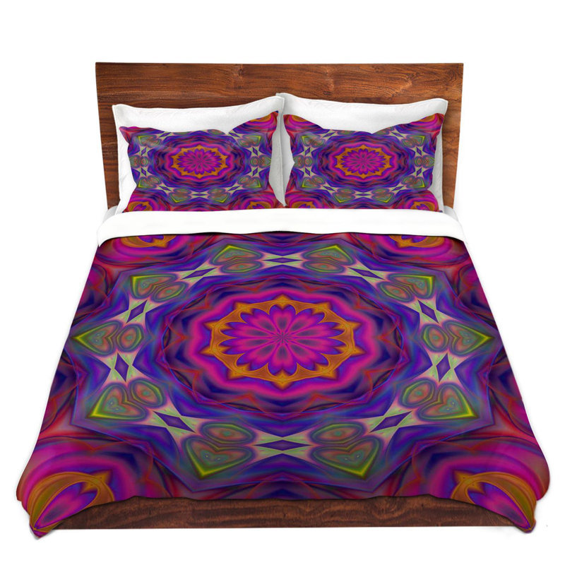 Geometric Shapes Duvet Cover, 1 Queen Duvet Cover + 2 Standard Shams