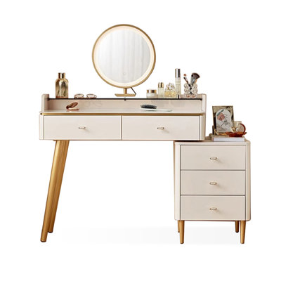 Makeup Vanity with Light mirror,5 drawers