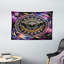 Bungalow Rose Purple Wall Hanging Tapestry Death Moth Space Mandala Black Mustard Quartz-2010307785