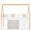 Lit mezzanine bas avec escalier, tablettes, armoires et lumières DEL-350961413