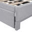 Lit de jour simple en forme de L rembourré de lit simple, lit gigogne escamotable pour une utilisation flexible des invités, style moderne polyvalent
