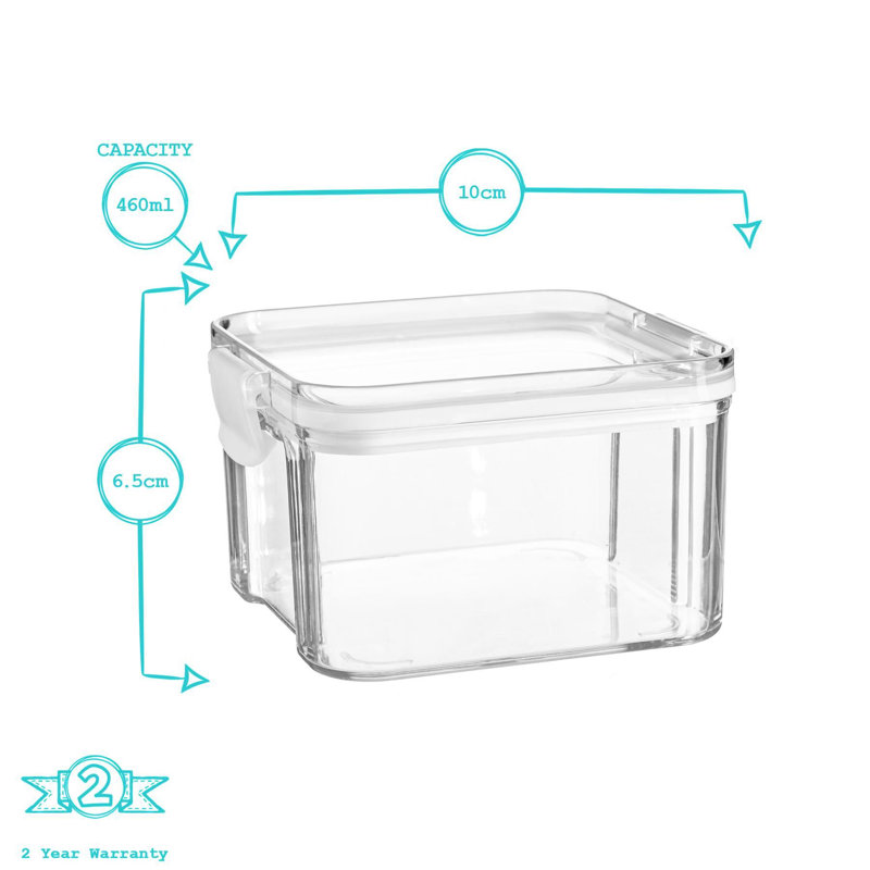 Argon Tableware - 9x Food Storage Containers - 460ml, White
