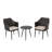 3 Pc Wicker Chat Set