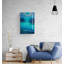 Décoration murale en verre trempé bleu mer et ciel, impression d'art moderne paysage sur verre-1873073114