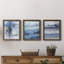 «Soft Solace Indigo», ensemble de 3 peintures sur toile encadrées-376960716-376960717