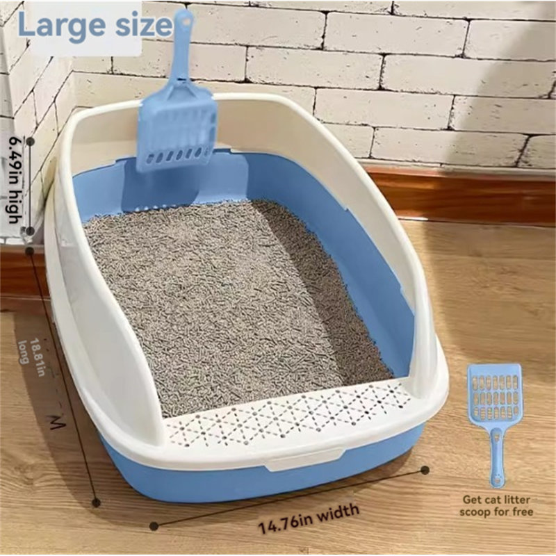 Bassin pour litière en PP, H 6,49 po x l 14,76 po x P 18,81 po
