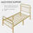 Dravin Metal Platform Bed Frame with Vintage Headboard and Footboard-790985213-779075234