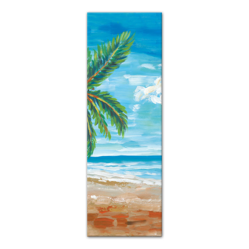 « beach scene », impression sur toile, H 36 po x l 12 po, Toile tendue