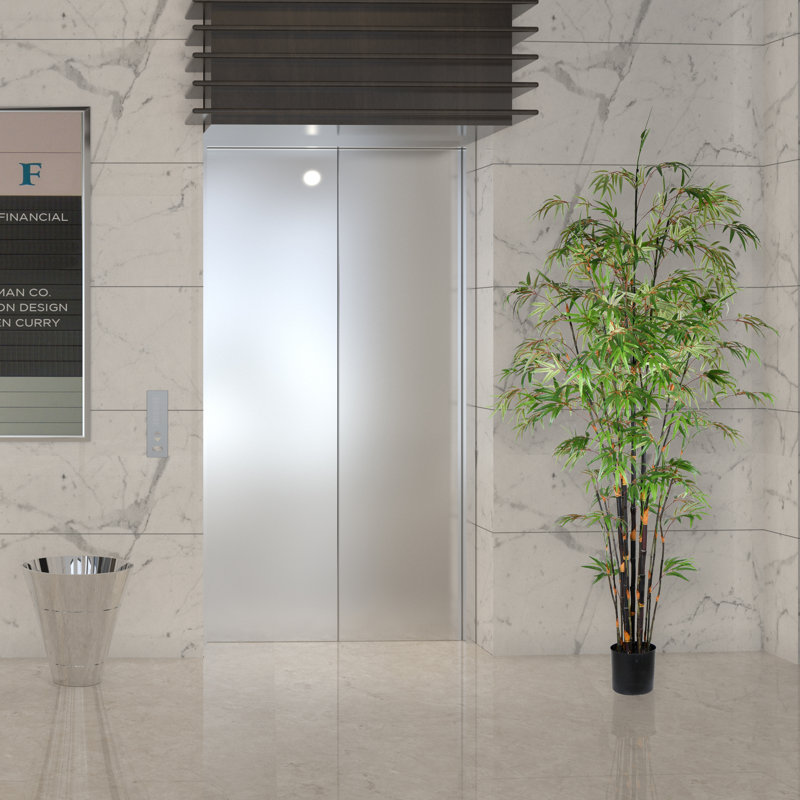 Arbre de bambou artificiel en pot, H 96 po x l 32 po x P 32 po
