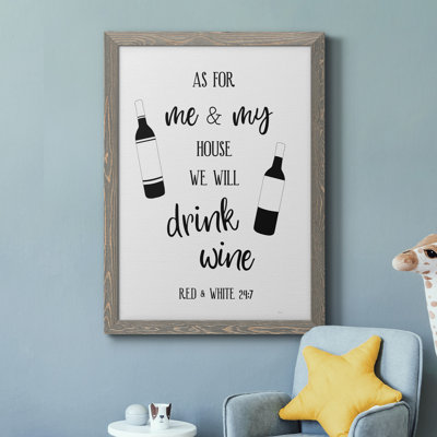 «Drink Wine», art textuel sur toile