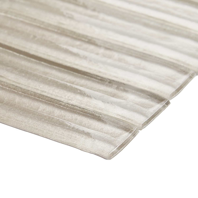 Maya Stacked 12x12 Polished Glass Mosaic Tile, Stacked Dawn