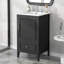Meuble-lavabo de 20 po avec lavabo, armoire de salle de bain avec porte, tablette de porte et patins réglables, tiroir-1217178847