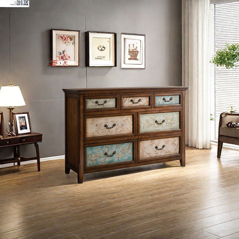 Painted multi-purpose drawer accent chest, 31.89" H x 47.24" W x 15.75: D