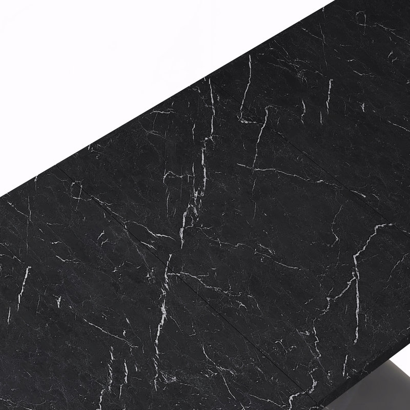 Table de salle à manger moderne, Noir, Noir