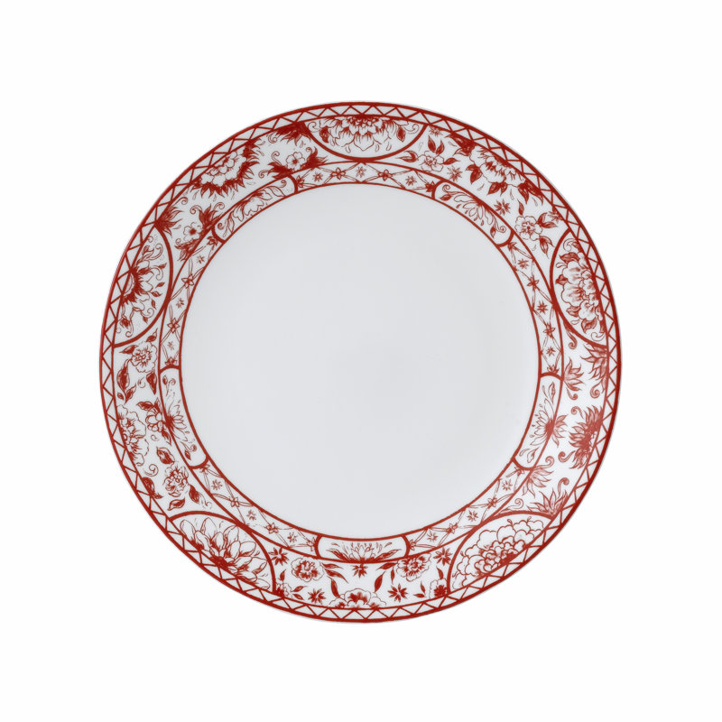 Victor Handmade Bone China Dinner Plate, Red