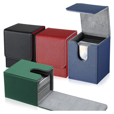 Leather Card Deck Box Set 4 Pack Mtg Storage