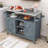 Cheyene Rolling Kitchen Island with Stainless Steel Top and Lockable Wheels-1181725073