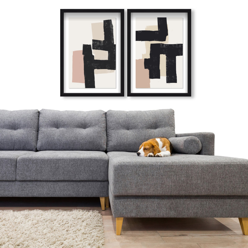 Nowhere Set Set by Oliver Gal, 17.5"H x 25.5"W, Black Shadowbox