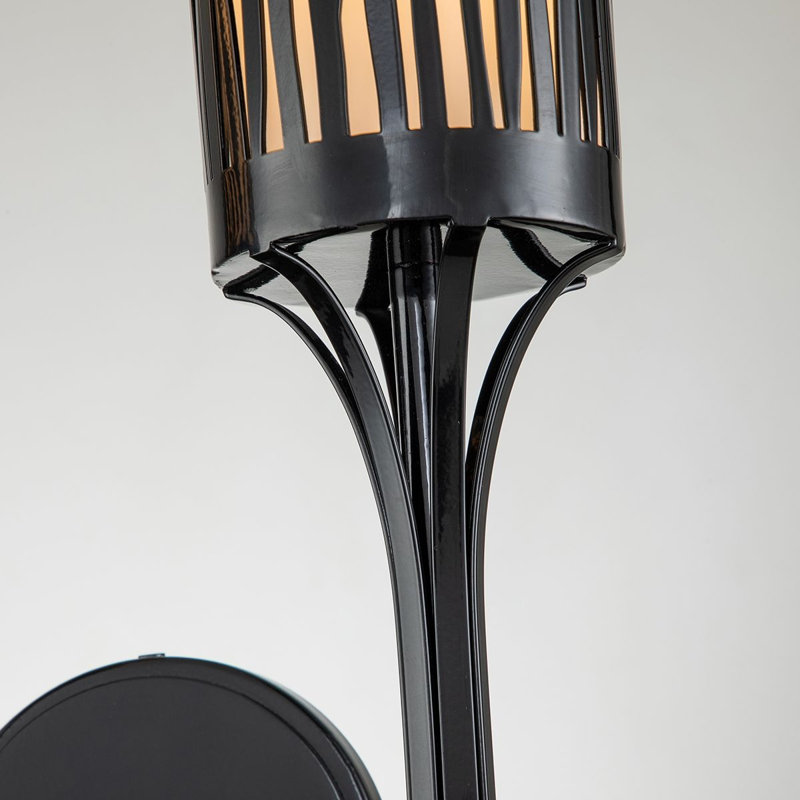 Sawgrass 2 Light Armed Sconce, Matte Black