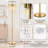 63" Modern Gold Floor Lamps With Double-layer Crystal Lamp Shade For Living Room, Standing Lamp For Bedroom, Office, Reading (bulbs Included)