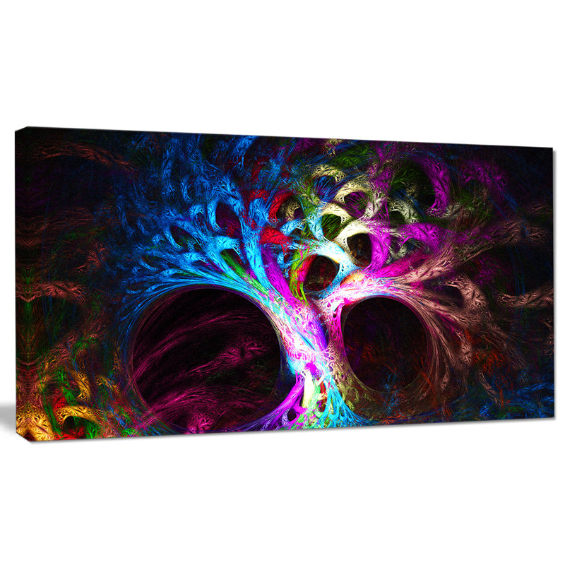 « magique multi-color psychédélique tree », impression sur toile, H 16 po x l 32 po x P 1 po
