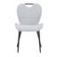 Ensemble de 4 chaises de salle à manger en polyuréthane gris clair avec poignée intégrée. Cadre en métal noir, pieds réglables. Chaises de salle à manger à domicile avec coussin confortable extra-large, polyvalent pour de multiples cas de figure.-1261503410