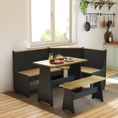 Ensemble de coin-repas en bois massif 3 pièces Modern Modern