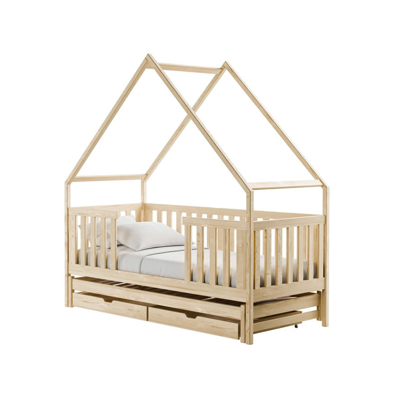 Aaliyan Single (3') Solid Wood Drawers Bed Frame with Mattress