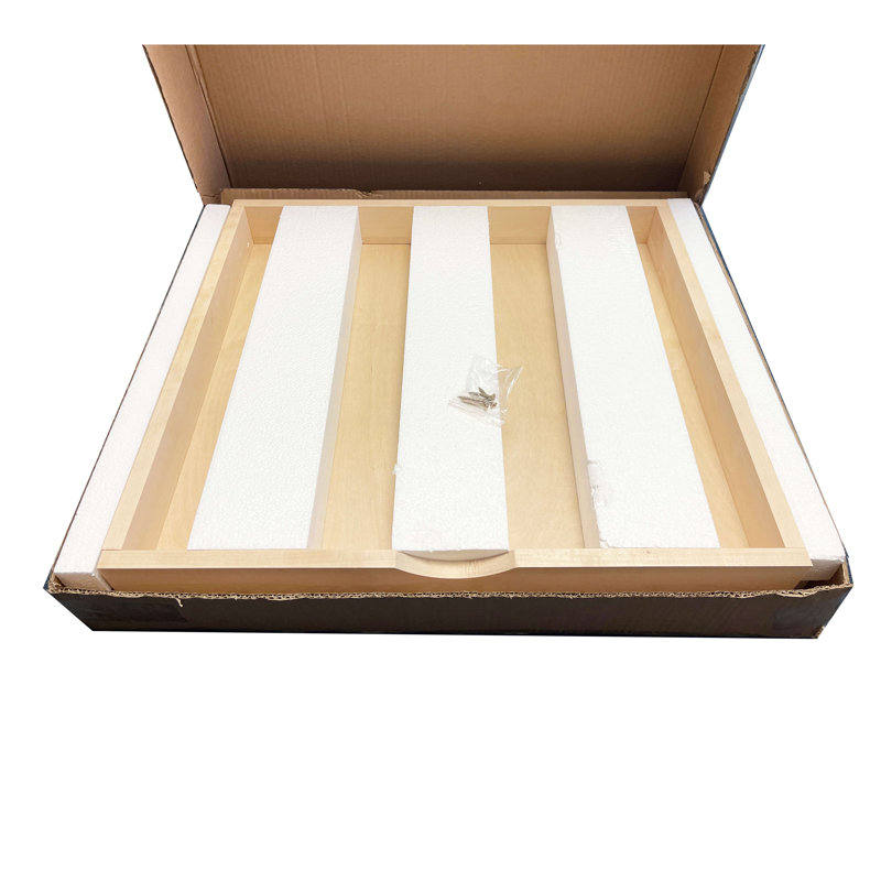 Étagère, rangement et rangement pour armoire de cuisine à fermeture en douceur Lacoya, H 4 po x l 28,5 po x P 21,25 po