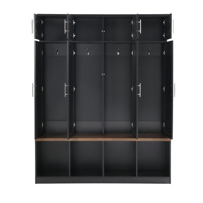 ON-TREND Versatile Hall Tree With 4 Hanging Hooks