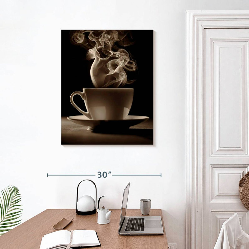" Steaming Brewed Coffee Canvas Print ", 30" H x 24" W x 1.25" D