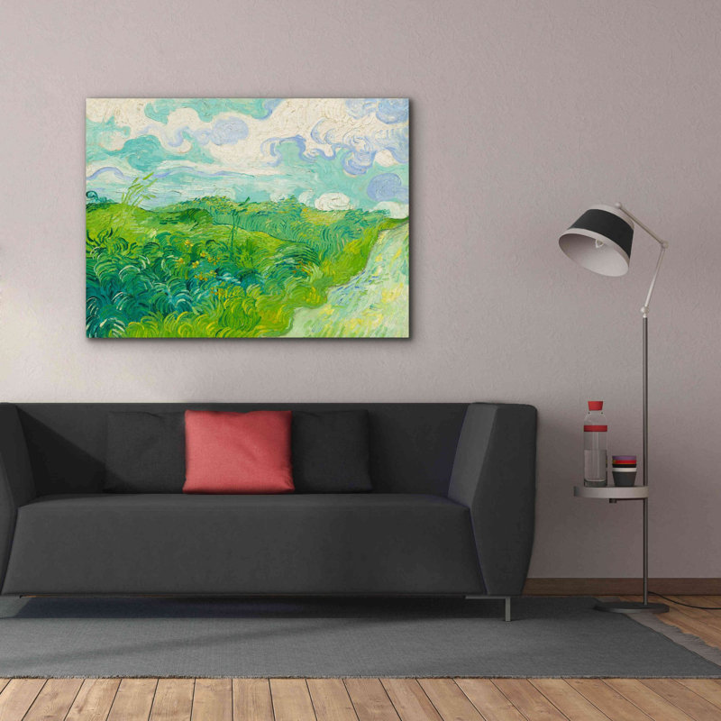 Champ de blé vert, Auvers par MASTERS, H 40 po x l 54 po x P 1,5 po