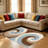 Retro Brown Swirl carpet-easy to clean, machine-washable, soft and comfortable; suitable for door mats, kitchens, living rooms, bedrooms, corridors, and laundry areas. Easy to clean, durable carpet for home decoration.-846783824