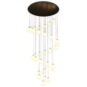 Baku 31 - Light Dimmable LED Sphere. Teardrop Chandelier