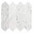Carrara White Spire 11 in. x 12 in. Honed Marble Mosaic Floor and Wall Tile