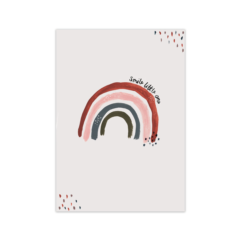 Smile Litte One Rainbow Portrait by Laura Irwin - Print, No Framed, 84cm H x 59.4cm W x 3cm D