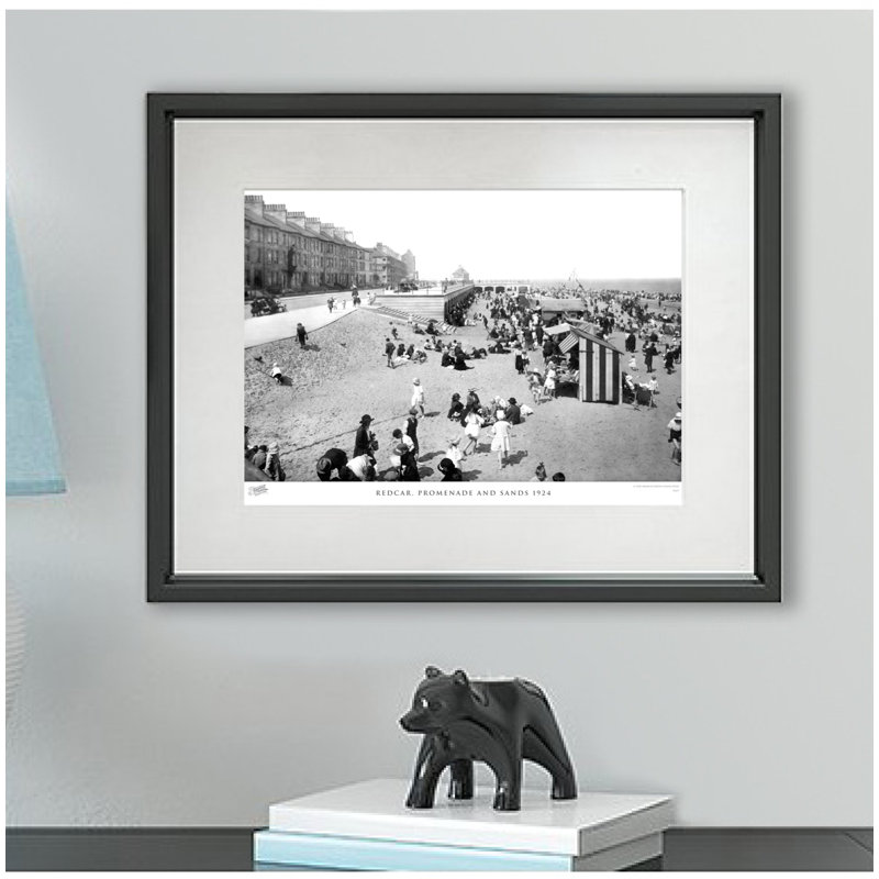 Redcar, Promenade And Sands 1924 - Single Picture Frame Print, 28cm H x 36cm W x 2.3cm D