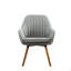Fauteuil d'appoint contemporain en tissu, gris-1030367903