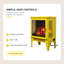 Poêle-cheminée électrique autoportant de 45,7 cm (18 po) de largeur avec effet de flamme 3D et 2 niveaux de chauffage, jaune classique-791952569