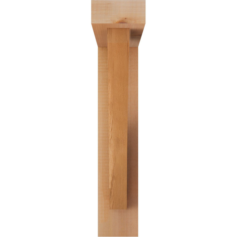 Thorton Block Bracket with Offset Brace, 18 x 18, 3 1/2"W Western Red Cedar (Smooth)