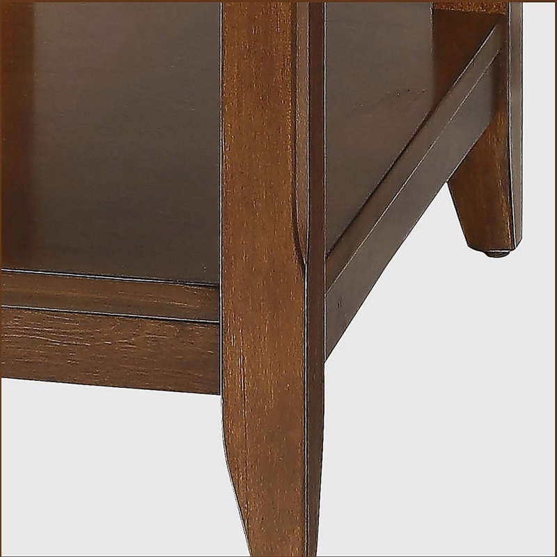 Table d'appoint en noyer avec tablette inférieure, Noyer