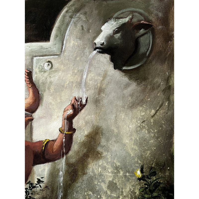 Lord Ganapati | Acrylique sur toile | Par Maadhvan Goyal