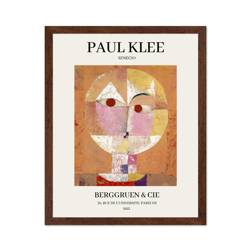 Paul Klee - Senecio, Poster, 18"H x 24"W, Brown Framed
