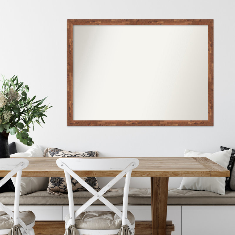 Miroir mural en bois Isais Leavens, Brun patiné, 29,5 po x 40,5 po