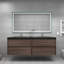 Ensemble de meuble-lavabo double mural 72 po Goodlow Kody-703398802