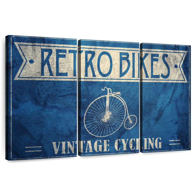Mehar Retro Bikes Typography, 28" H x 45" W