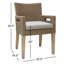 Ensemble de 2 fauteuils de salle à manger d'extérieur avec coussin Fleur